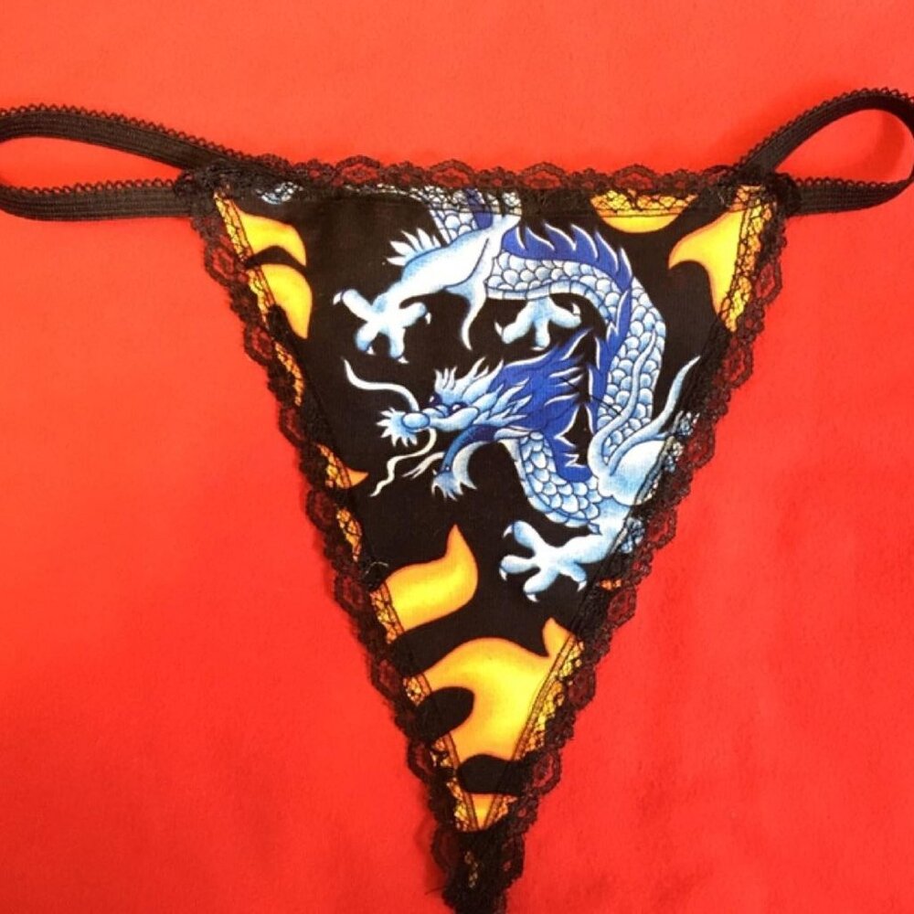 Womens CHINESE DRAGON New Year GString Thong Panty Underwear